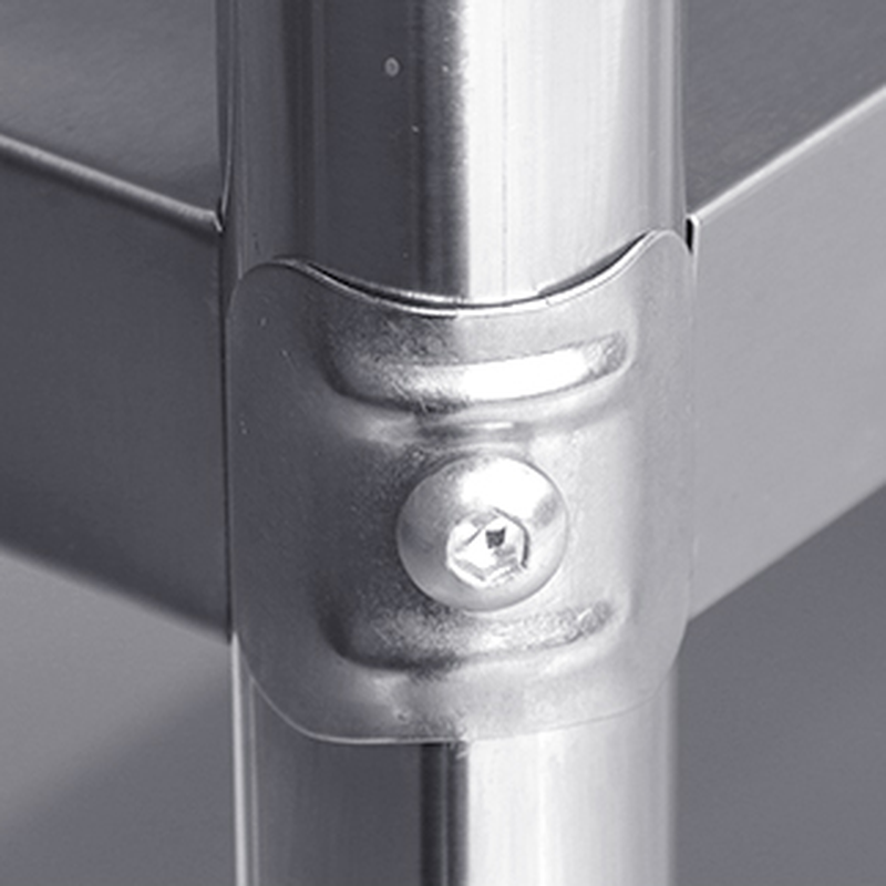 Silver Scullery Sink Cabinet with Reflecting Stainless Alloy Countertop, Self-supporting and Culinary Equipment Storage - image 9