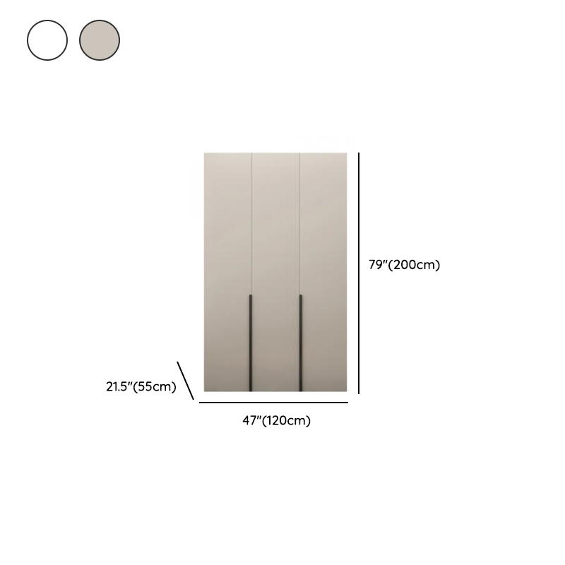 Modish Manufactured Wood Wardrobe Closet with Interior Shelves and Clothing Rod - image 8