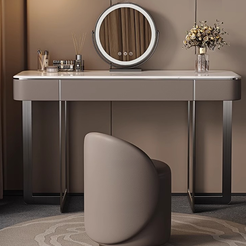 Vanity Set in Tan with 7 Drawers, Scalable and Push-Pull Features - image 4