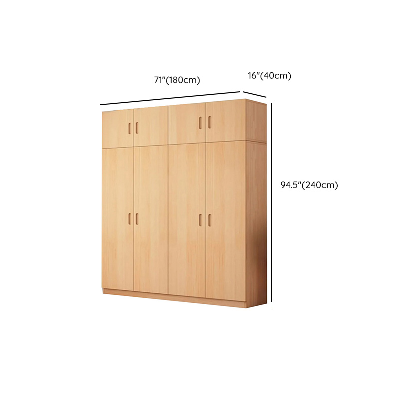 Freestanding Natural Wood Natural Wardrobe - image 46
