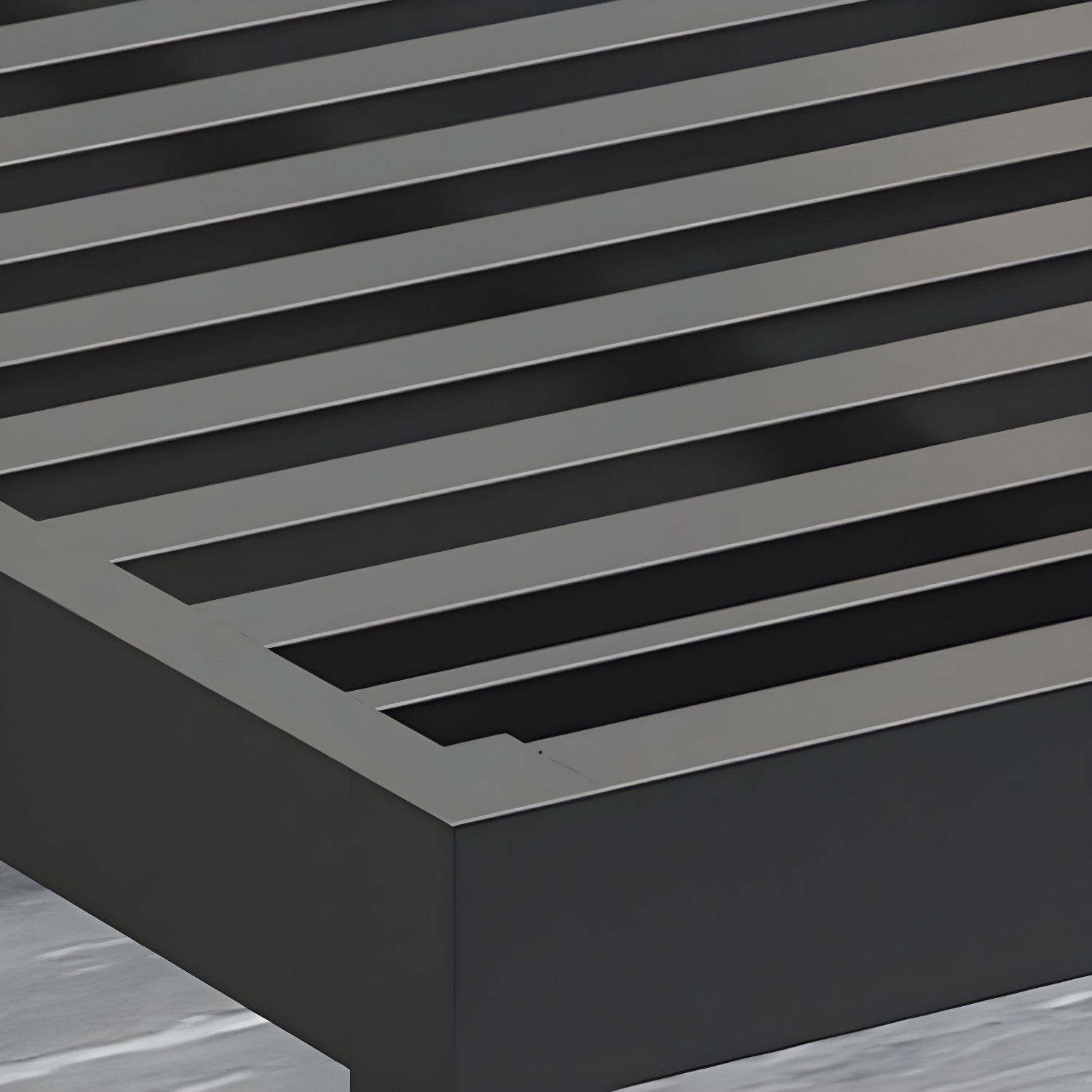 Contemporary Metal Bed Frame Solid Color Slat Bed with Custom Gold Legs - image 12