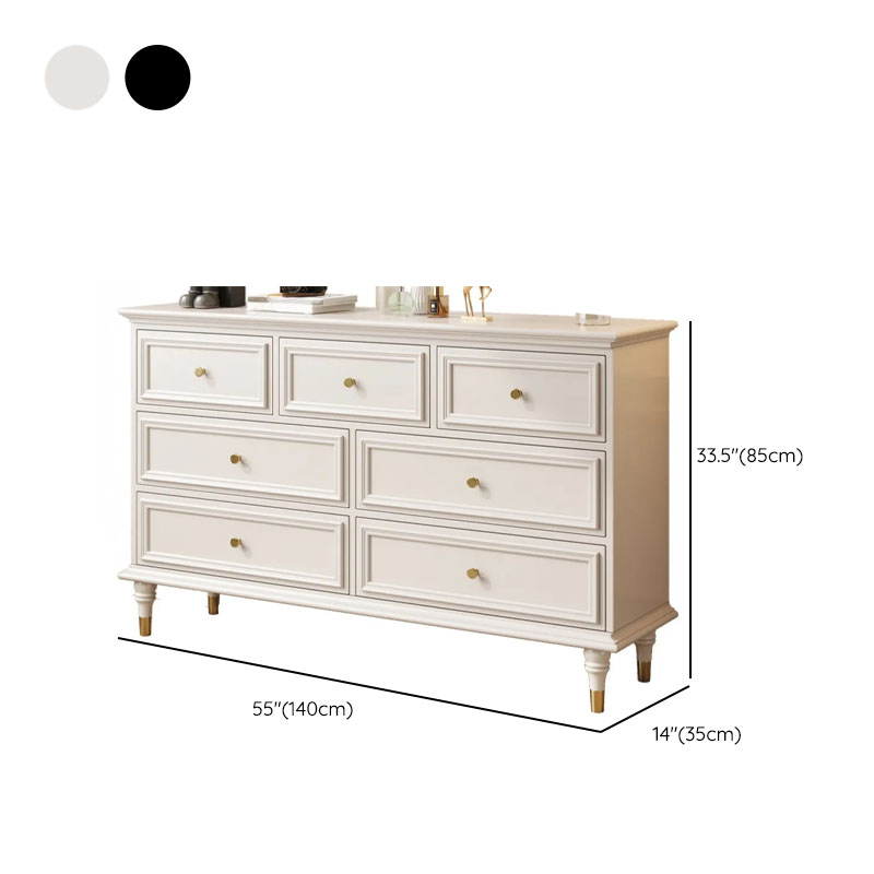 Trendy Natural Wood Console Dresser with 9/7/6 Drawers in Horizontal/Vertical Orientation - image 9