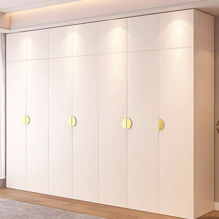 Chic White Wood Wardrobe Armoire with Clothing Rod & Shelves - image 3