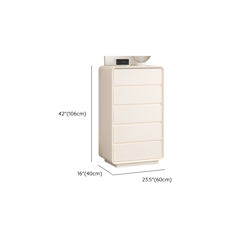 Chalk Minimalist Hardwood Console Dresser with 6 Drawers, Horizontal Orientation - image 9
