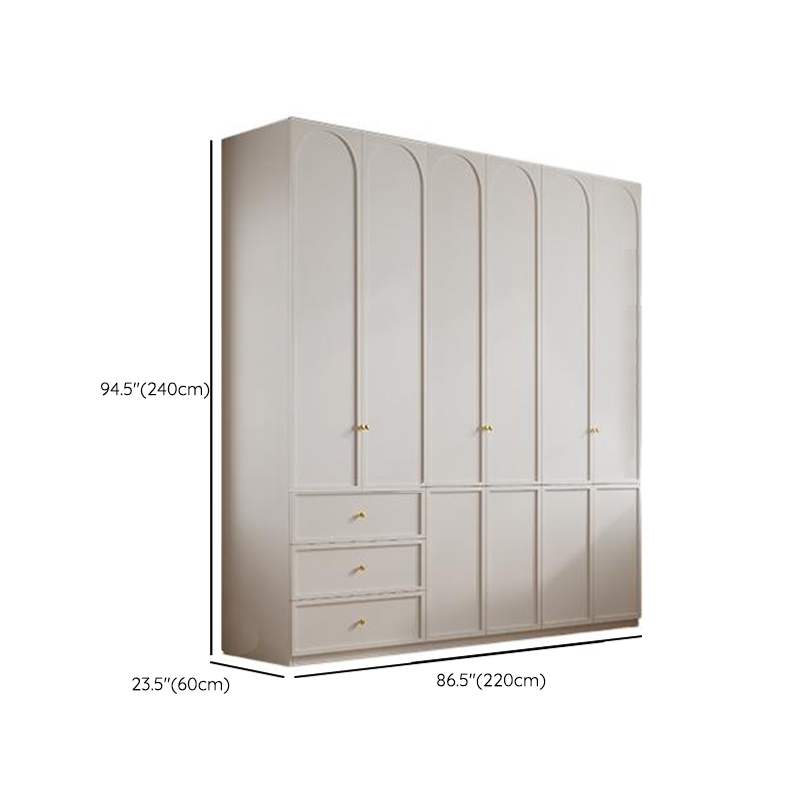 Minimalist Manufactured Wood Independent Almirah with 3-Drawer, Interior Shelves, and Clothing Rod - image 22