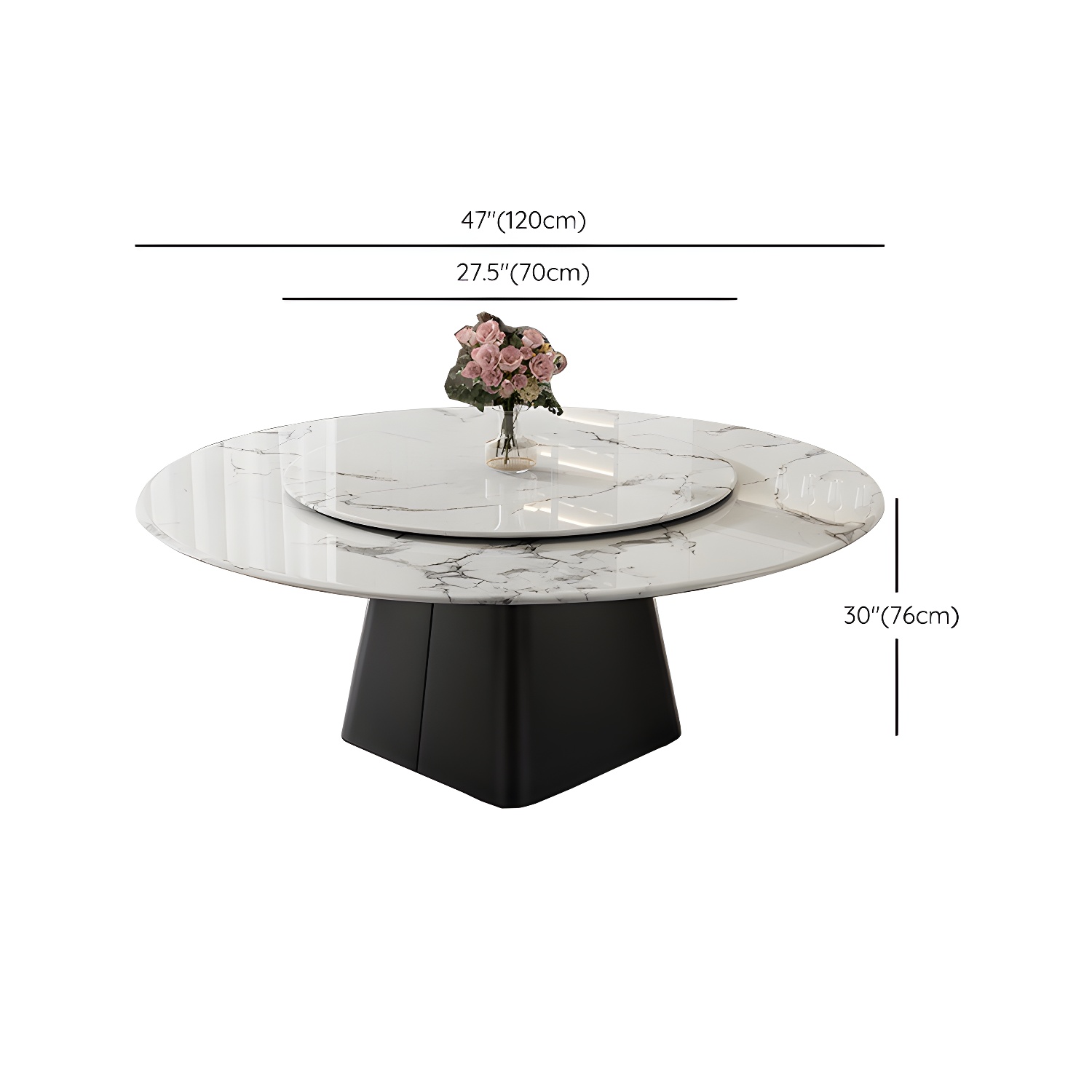Modern 1/6/7/13 Pieces Furniture Round Stone Dining Set in White - image 14