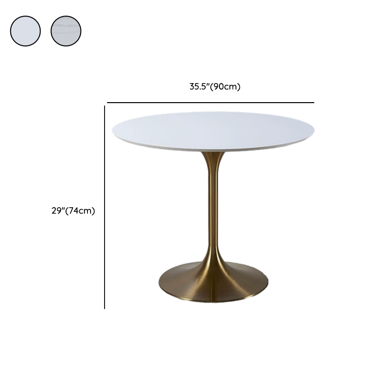 Chalk Circular Stone Art Deco/Glamorous Dining Table for 2, Scratch-immune & Fixed Table - image 22