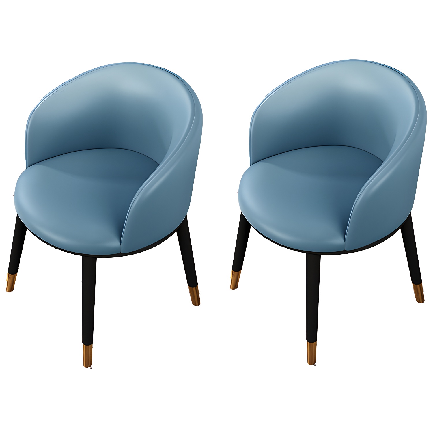 Contemporary Leather Home Arm Chair Solid Back Matte Finish Dining Chair - image 5