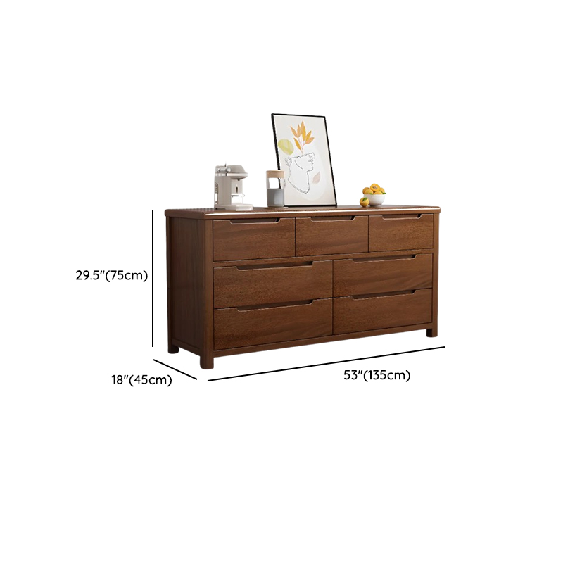 Trendy Walnut Wood Lingerie Chest/Double Dresser with 5/4/6 Drawers in Vertical/Horizontal Orientation - image 19