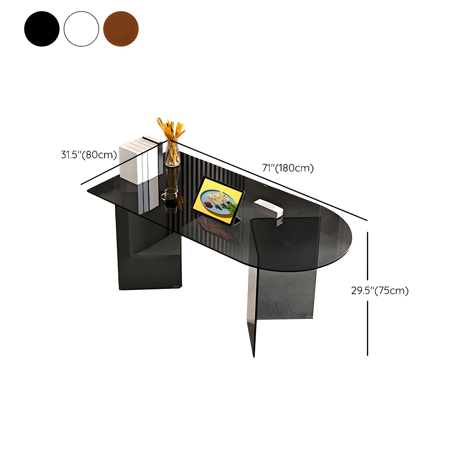 Modern Tempered Glass Dining Table Glass Base for Dining Room - image 24