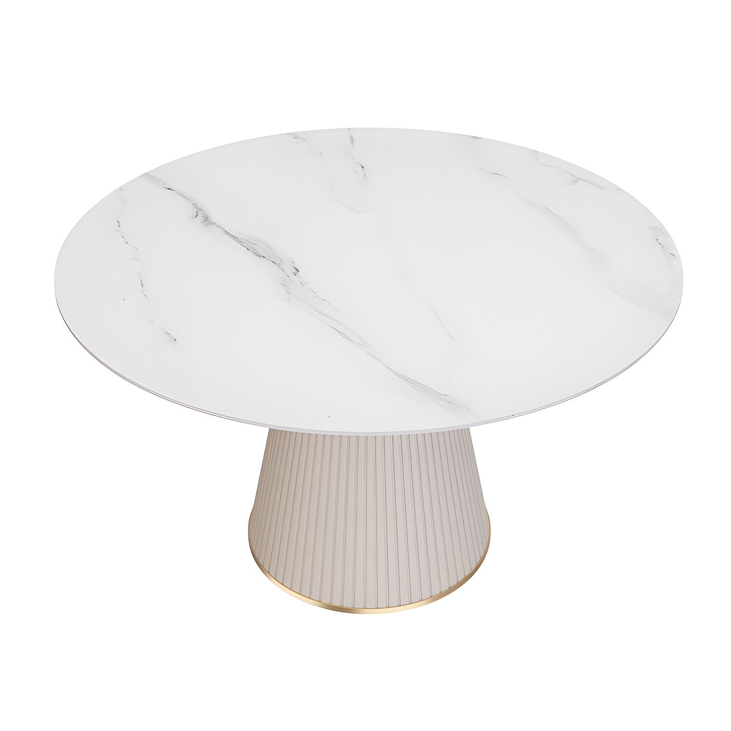 Modern Pedestal Table Steel Base Round Dining Table for Home Kitchen