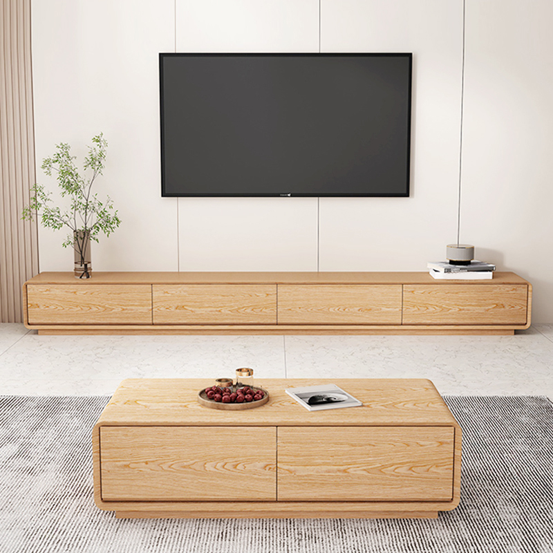 Floating Mount Rectangle TV Stand with Door Living Room Black/White/Natural/Walnut - image 9