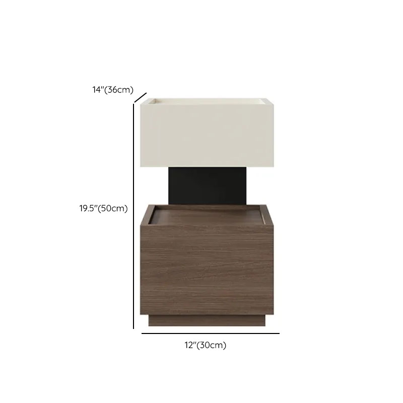 Modish Nightstand With Drawer Organization Featuring 2 Drawers, 1 Shelf, and Lumber Countertop - image 17
