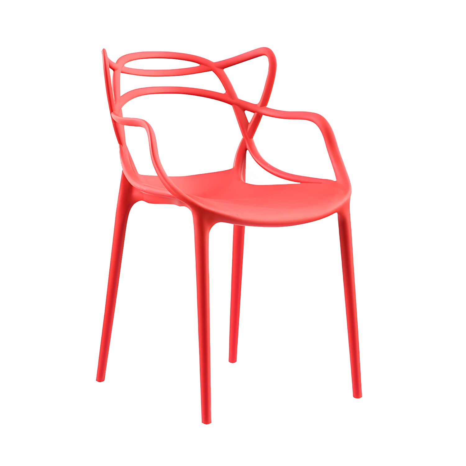 Open Back Dining Arm Chair Modern Indoor-Outdoor Plastic Chair - image 13