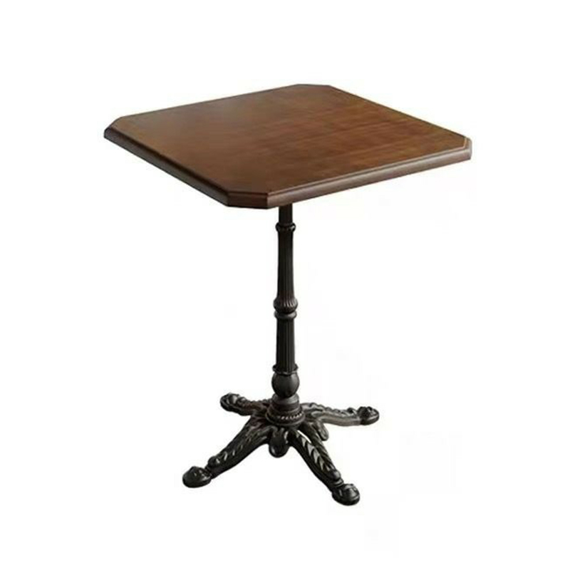 Standard Table Height Fixed Dining Table in Sand with a Natural Wood Tabletop for 2 in a Simplistic Style - image 5