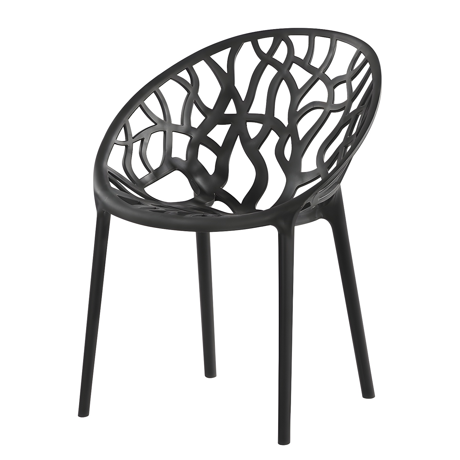 Contemporary Plastic Dining Room Chairs Armless Open Back Dining Side Chair for Restaurant - image 13