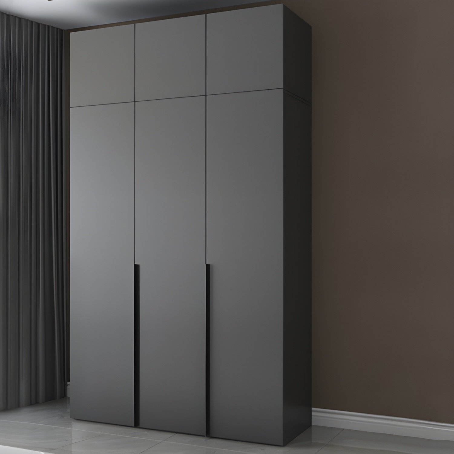 Modern Wooden Wardrobe Cabinet Bedroom Soft Close Doors Armoire