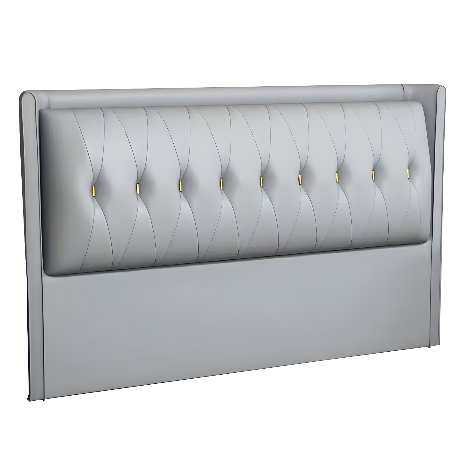 Contemporary Headboard Bed with Tufted Leather Upholstery in Rectangular - image 22