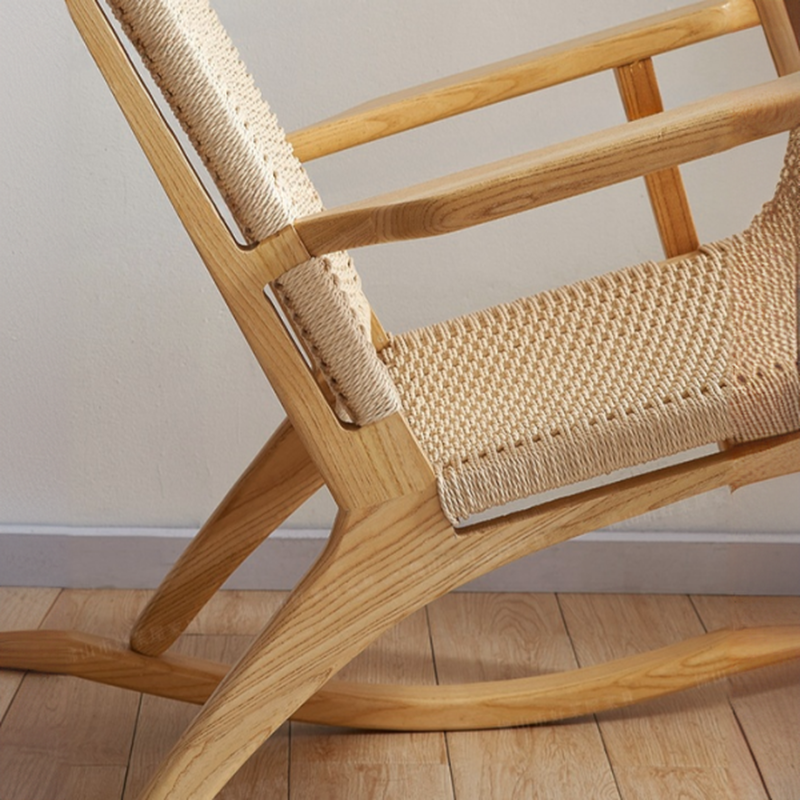 Wood Front Porch Rocking Chairs with Rear Back, Stationary - image 15