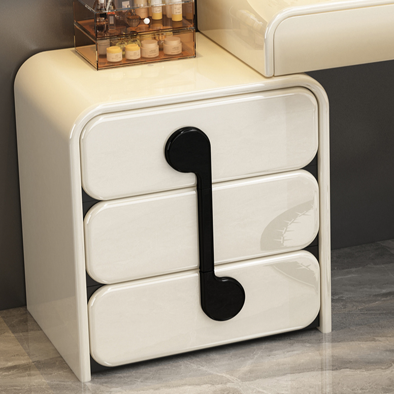 Large/Standard Vanity Set in White with 5 Drawers, Mirror Lights, Seat, Lighting, and Scalable Design - image 5