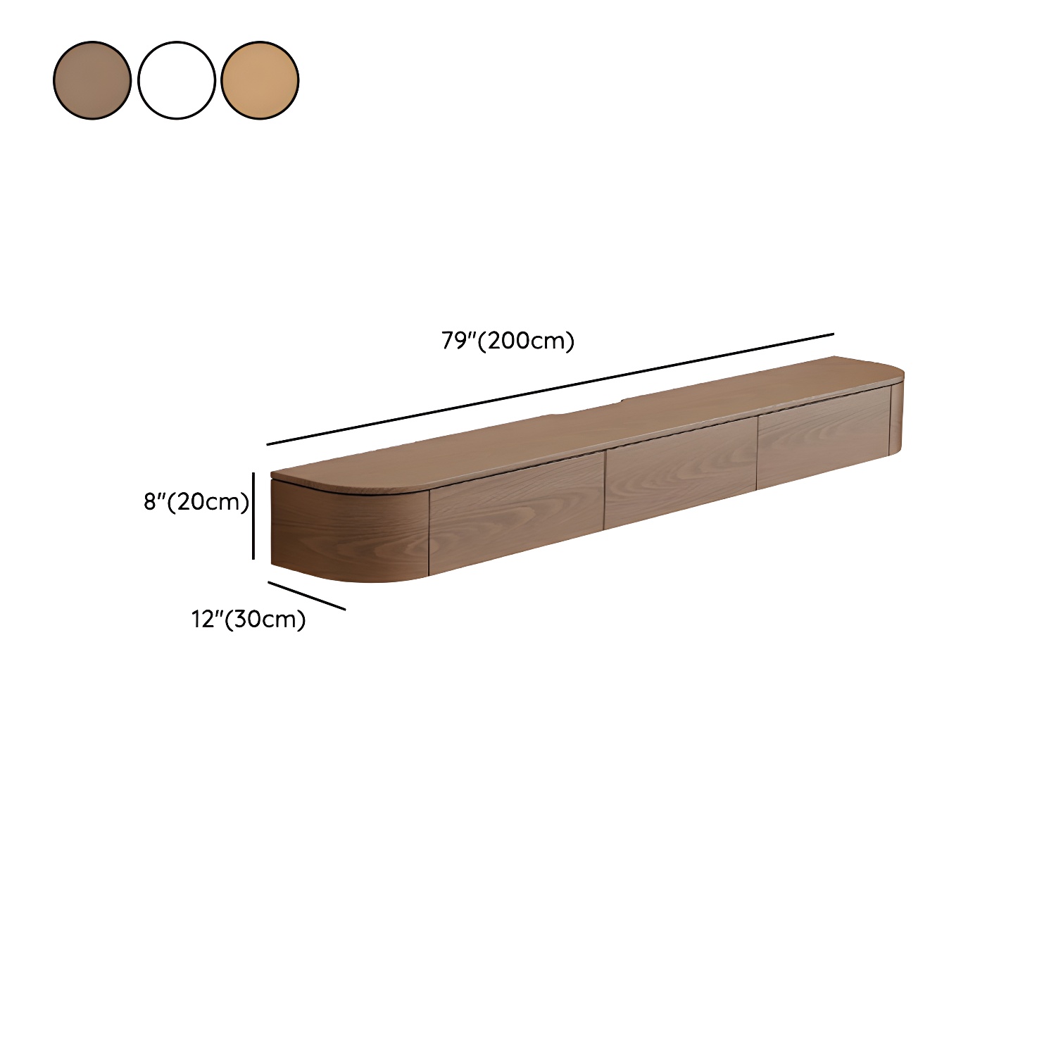 Scandinavian Wood TV Stand with Drawers and Cabinet for TVs Over 67 Inches Long - image 12
