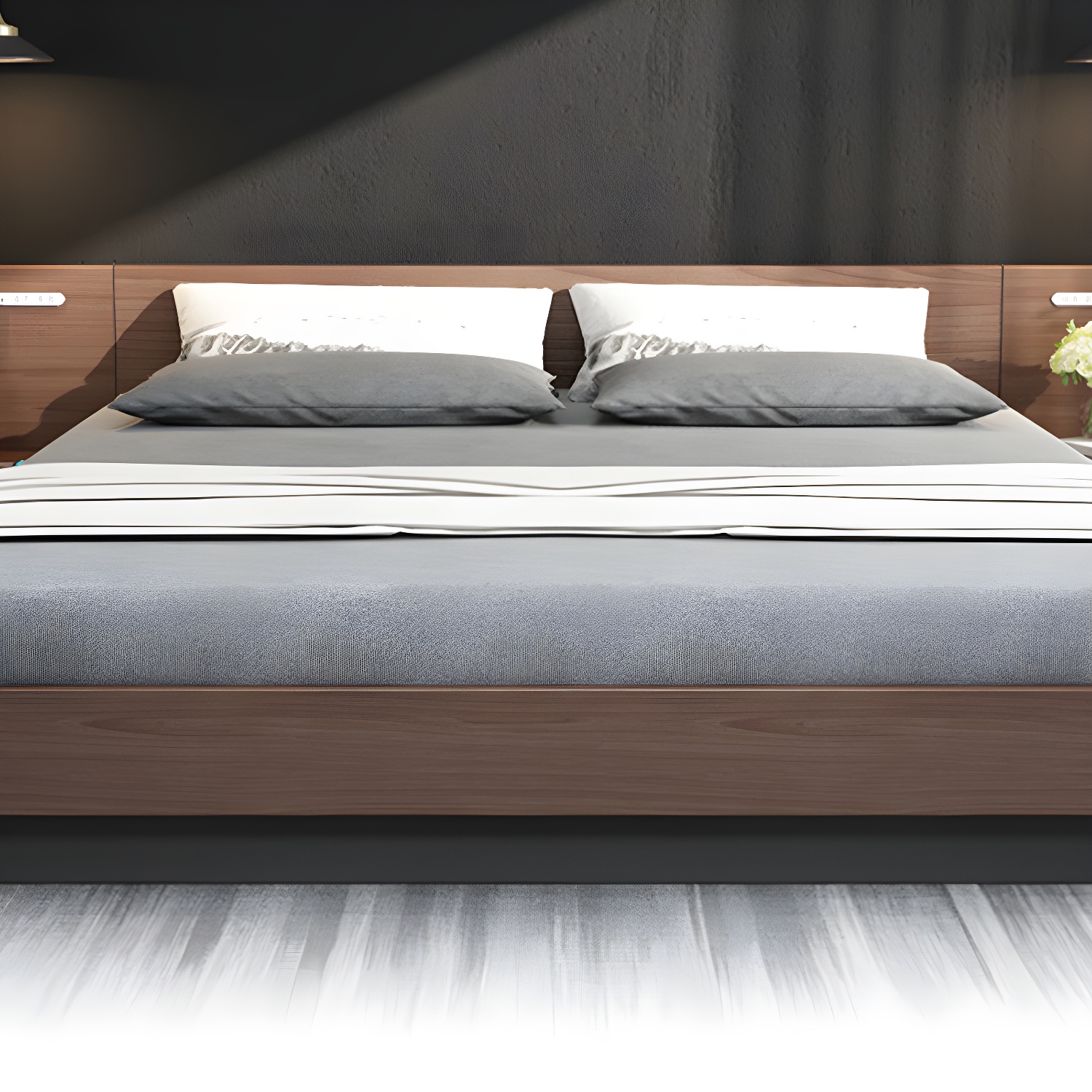 Lift Up Storage Platform Bed Contemporary Platform Bed Frame with Headboard - image 11