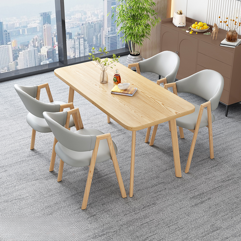Casual Dining Table Set with Natural Wood Finish, Reclaimed Wood Top, and Seating for 4 Chairs - image 17