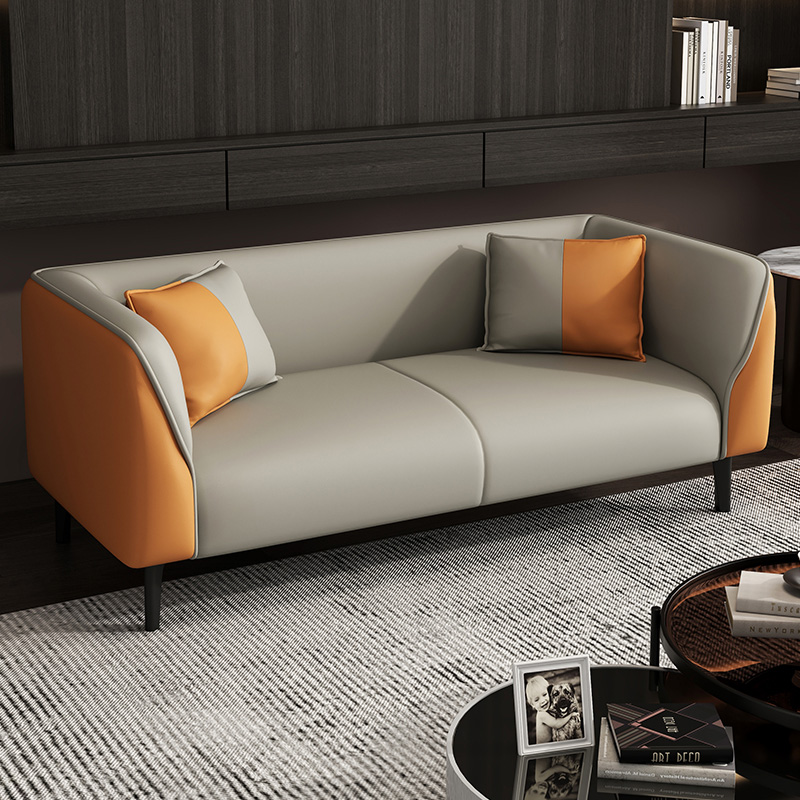 Contemporary Faux Leather Tuxedo Sofa with Water Resistant Design and Foam Seat Cushions - image 6