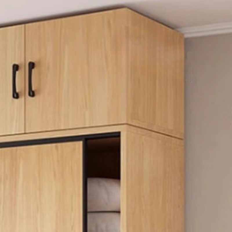 Minimalist Wooden Independent Wardrobe Closet with Soft Close Door, Interior Shelves, and Clothing Rod - image 7