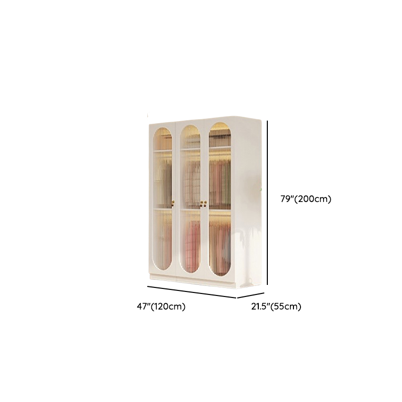 White Modish Manufactured Wood Armoire Cabinet with Adaptable Shelf, Soft Close Door, and Clothing Rod - image 12