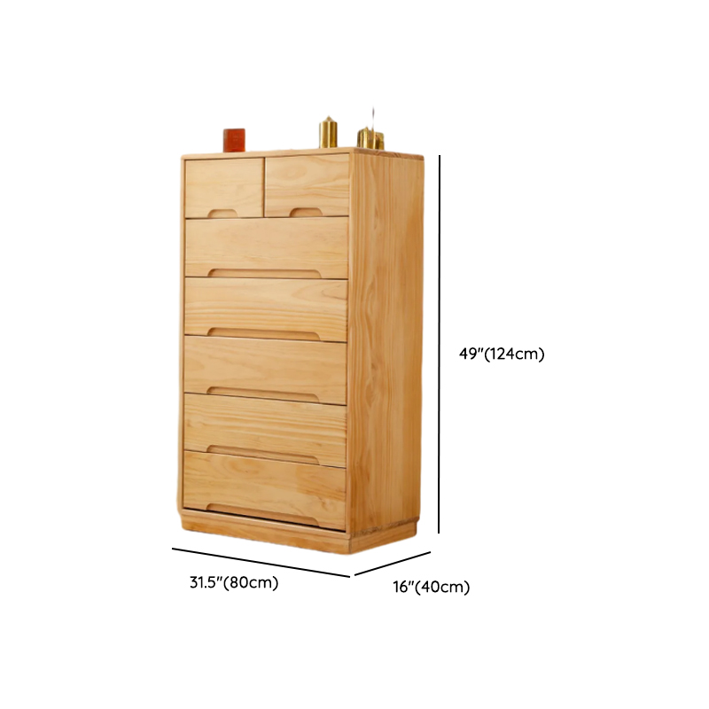 Modern Natural Wood Vertical Lingerie Chest with 6 Drawers/7 Drawers/5 Drawers - image 24