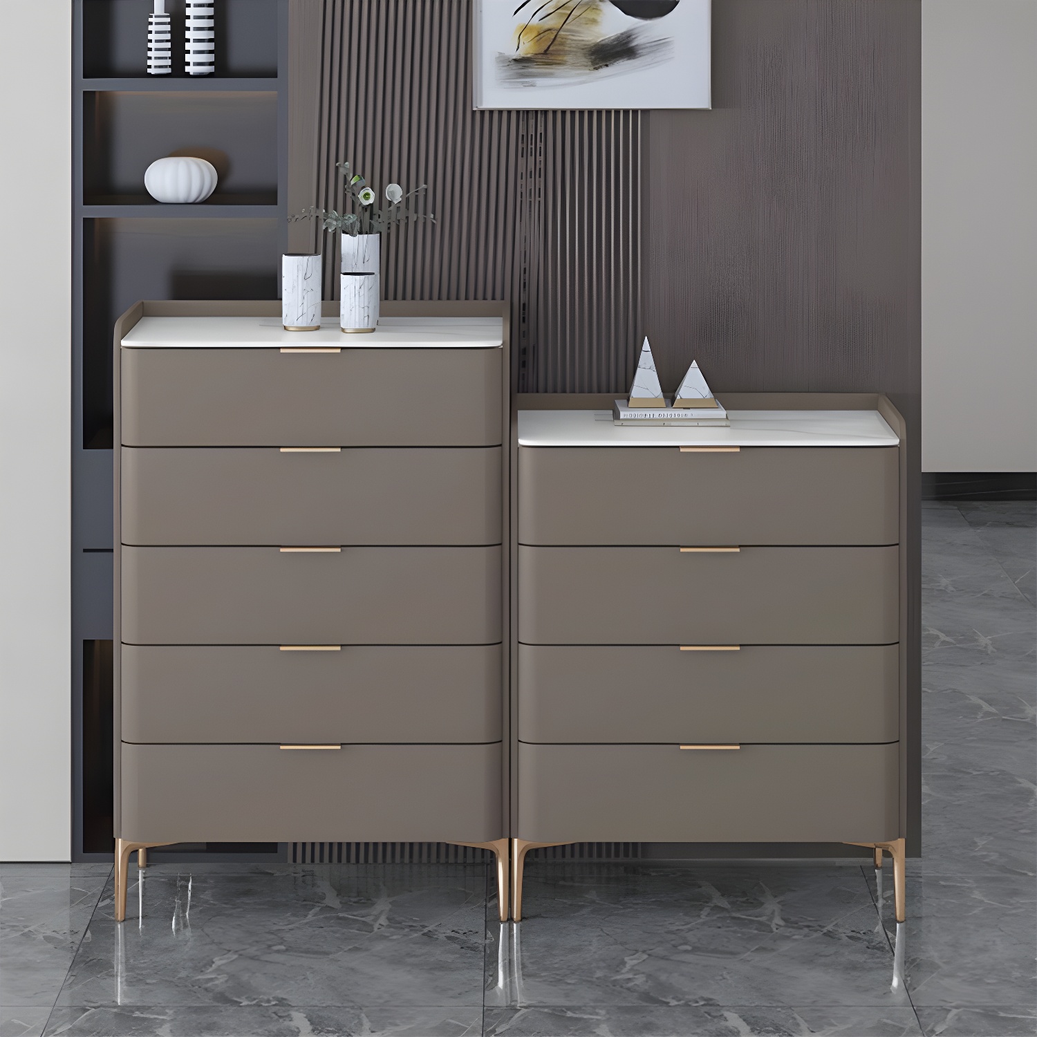 Modern Pine Wood Dresser with Drawers and Soft Close Glides in Narrow Design - image 21