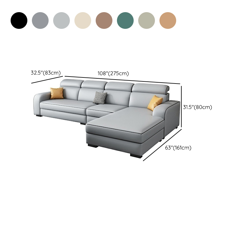 Contemporary Sectional Sofa with Adjustable Pillow and Scratch Resistant Upholstery - image 19