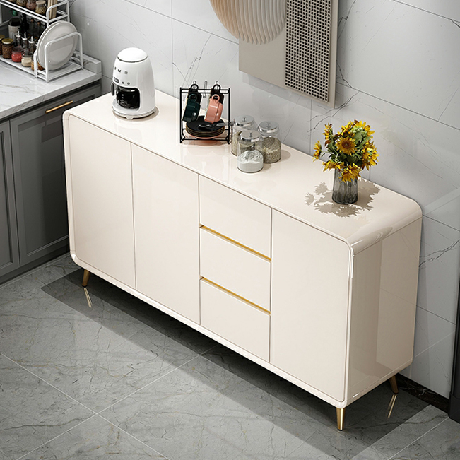 Elegant Wood Buffet with 3 Drawers and Cabinets for Kitchen Storage - image 4