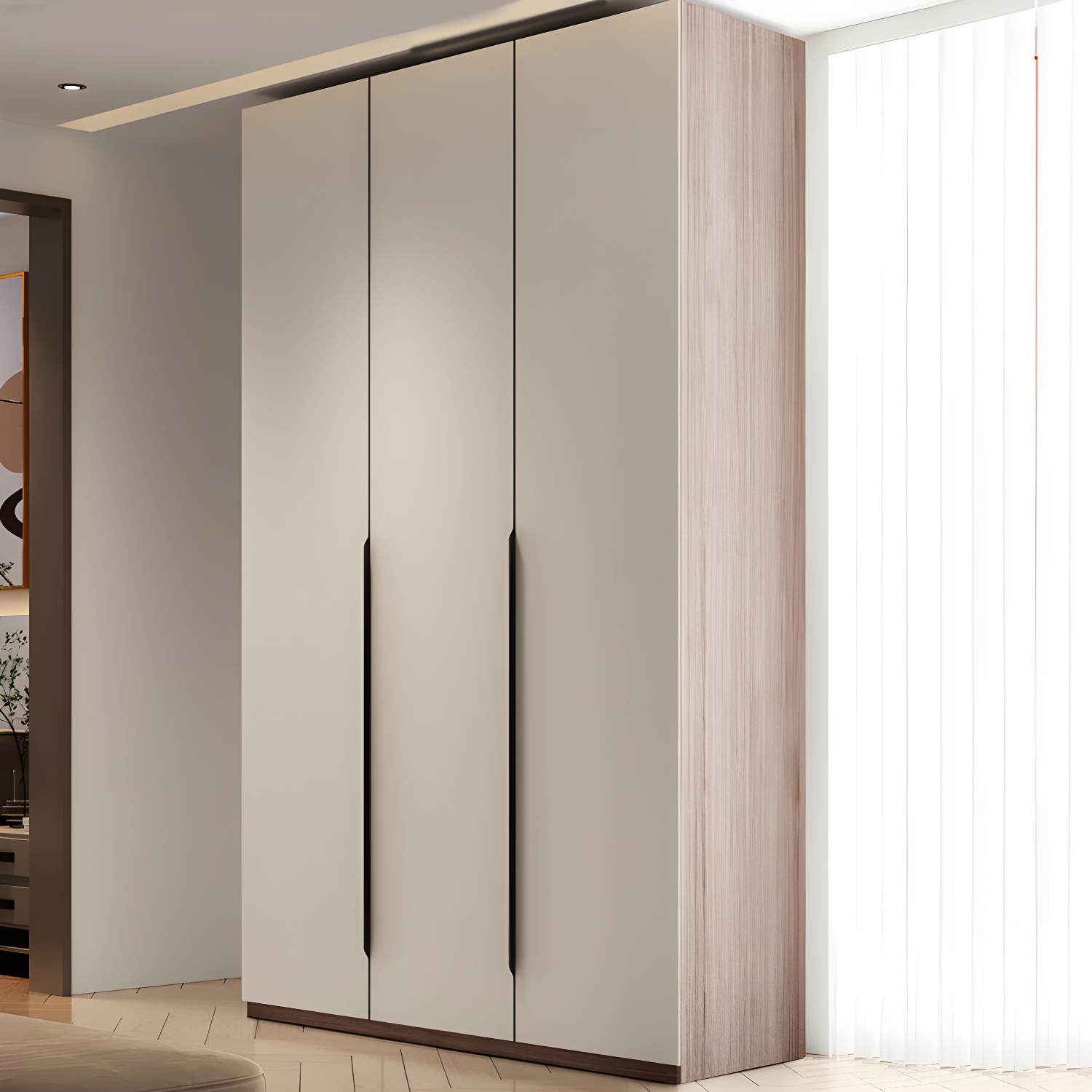 Hinged Wardrobe Cabinet Engineered Wood Wardrobe Armoire for Home - image 13