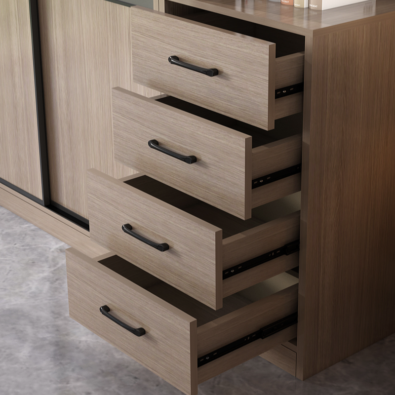 Rustic Brown Self-supporting Armoire Cabinet Pine with Shelves - image 6