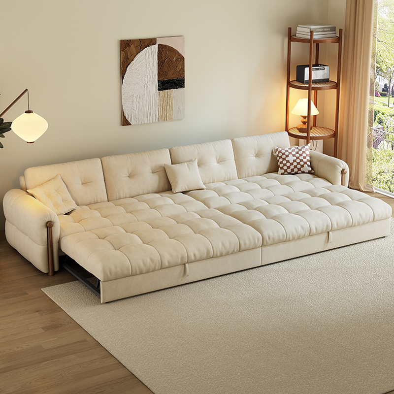 L-Shape/Straight Sofa/Sofa Chaise with Under-seat-storage, Left Hand Facing Orientation, Round Arm, and Button-tufted Details - image 3