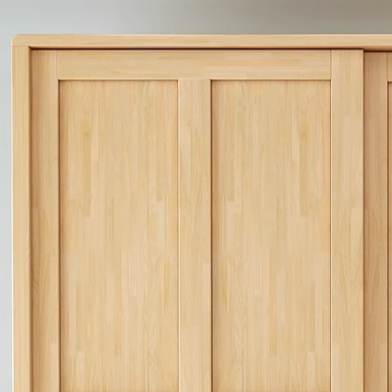 Minimalist Wooden Independent Wardrobe Closet with Compartments, Interior Shelves, Clothing Rod, and Gate - image 9