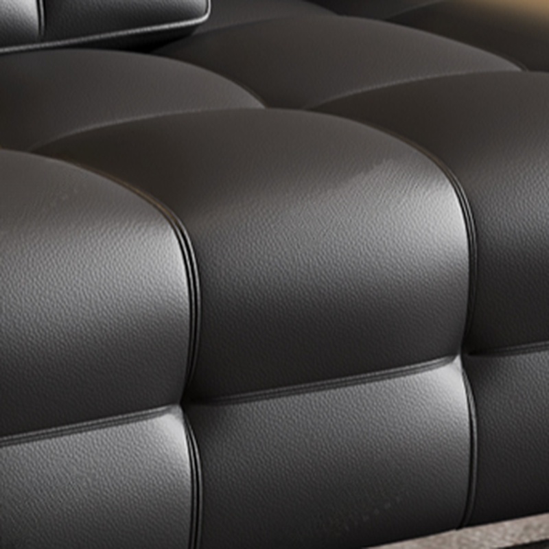 Versatile Black Sofa, Straight/L-Shape, 7-Seater, Horizontal/Right Hand Facing Orientation - image 5