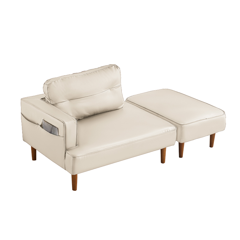 Contemporary Modern Solid Color Scratch-immune Standard Sofa/Loveseat/Single Sofa in Gray/Sage/Sepia for 2 People with Receptacle and Ottoman - image 5