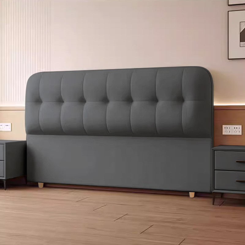 Trendy Panel Headboard with No Distressing, Piled Tufted Rectangle Design for King/Queen/Full Bed, Featuring Sponge Upholstery and Standard Height
