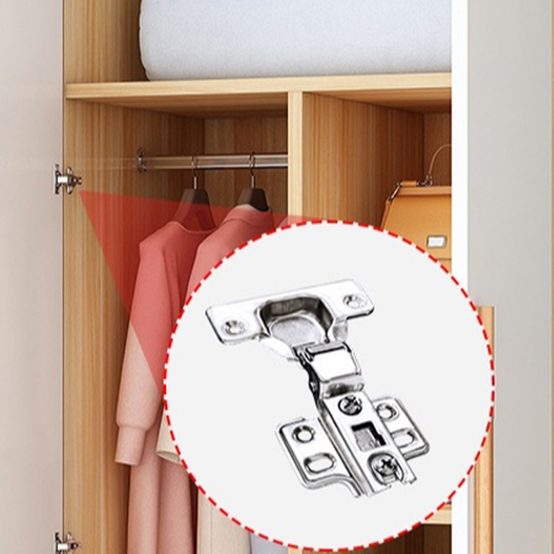 Minimalist Manufactured Wood Wardrobe Closet with Interior Shelves and Clothing Rod - image 9