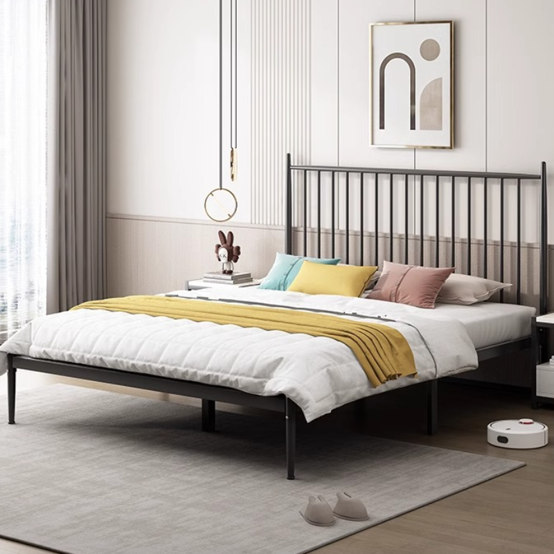 Solid Color Iron Slat Bed for Living Room - image 6
