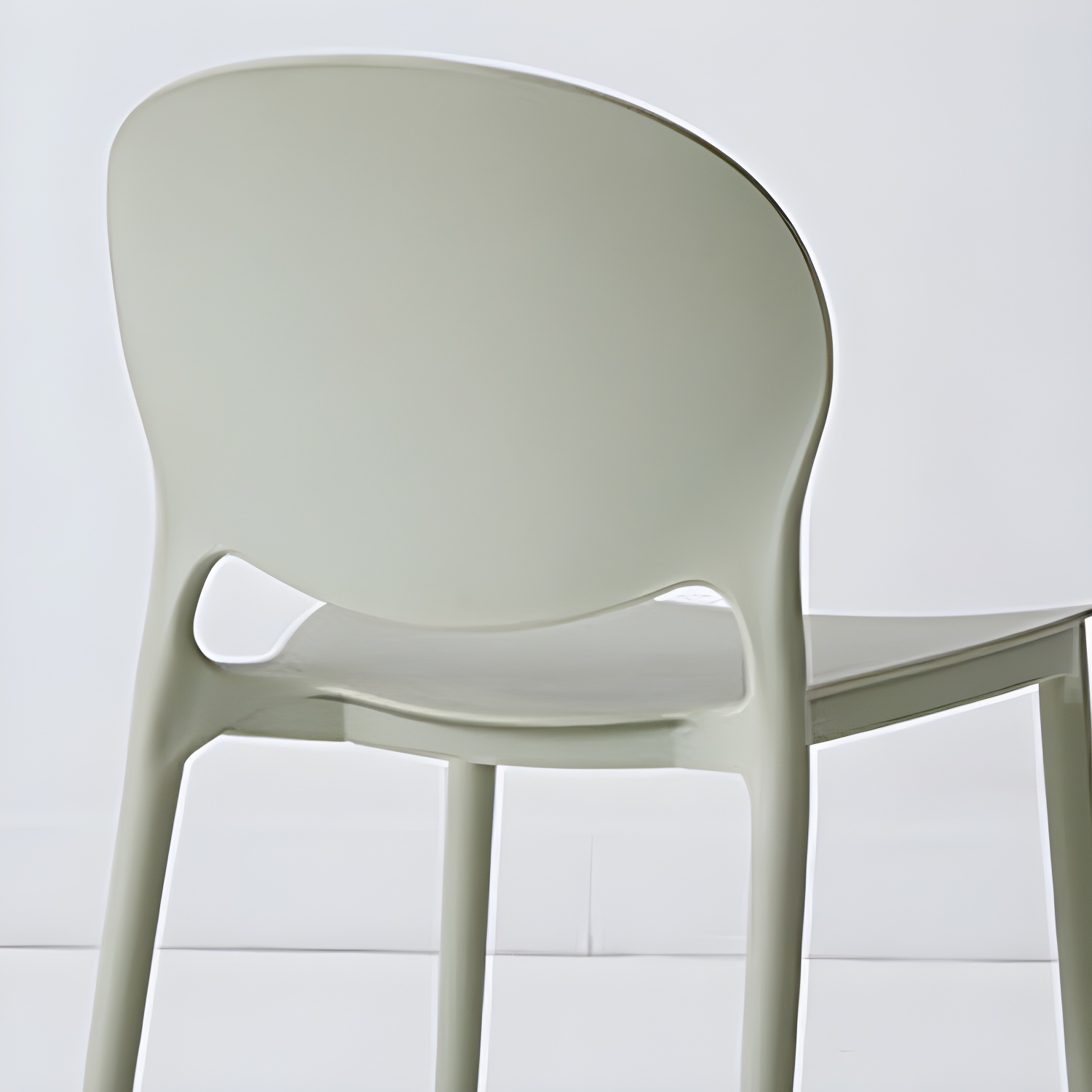 Modern Style Stackable Plastic Chair Open Back Dining Side Chair (Set of 4) - image 18