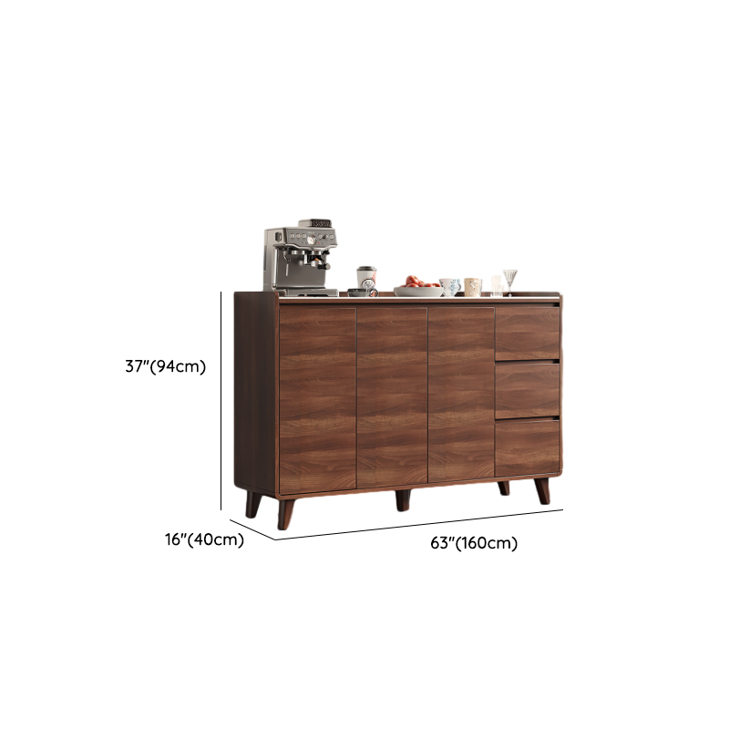 3 Drawers & 2 Doors/3 Doors/4 Doors Standard/Narrow Sintered Stone Sideboard with Drawers & Adaptable Shelf, Cocoa - image 16
