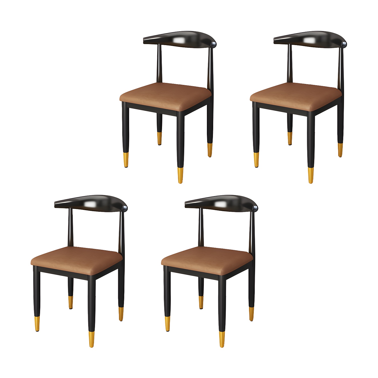 Indoor Open Back Dining Chair Industrial Upholstered Armless Chair - image 10