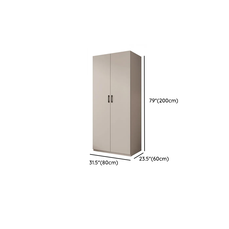 Chalk Modish Manufactured Wood Wardrobe Closet with Soft Close Drawer, Soft Close Door, Interior Shelves, and Clothing Rod - image 13