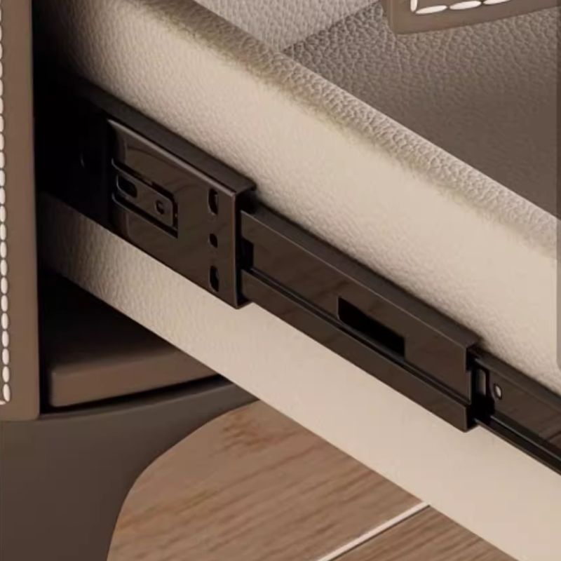 Contemporary 2 Tiers Drawer Storage Bedside Table with Real Wood Countertop - image 17