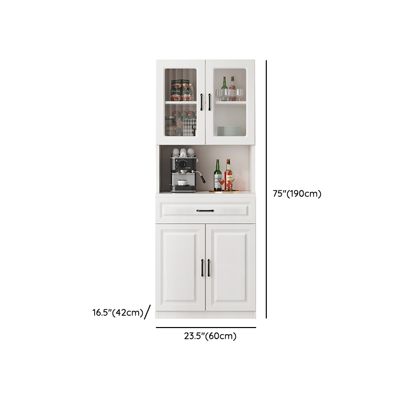 Freestanding Open Kitchen Storage Cabinet with Microwave Shelf, Countertop and Kitchen Appliance Storage for Kitchen in a Modish Style - image 11