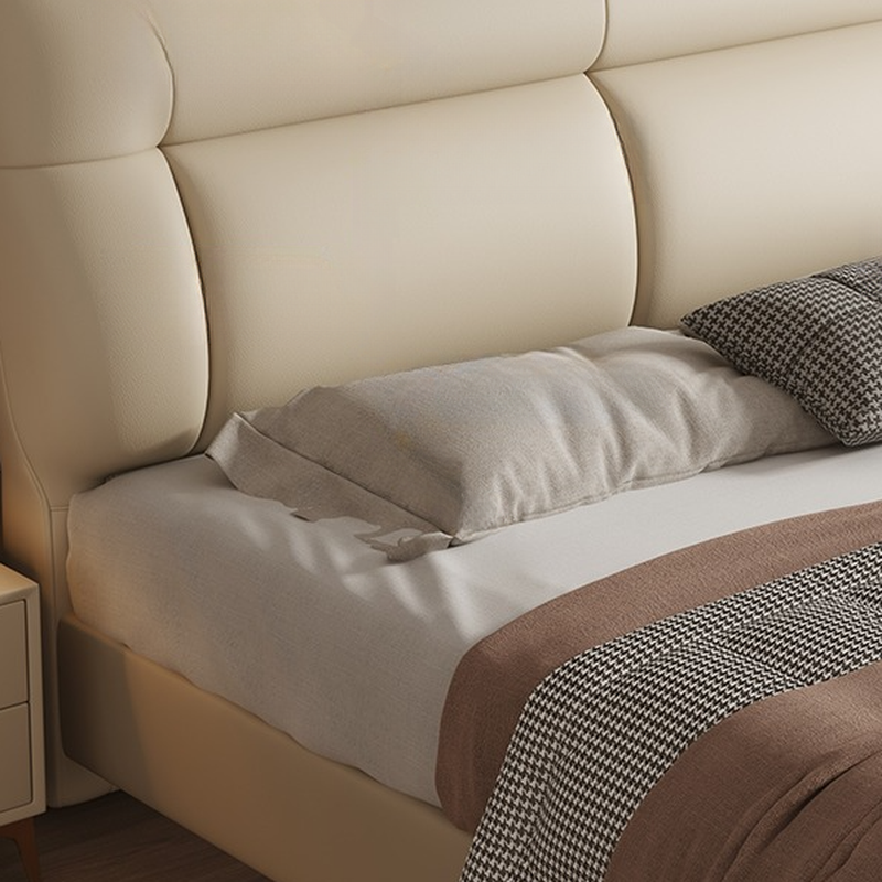 Trendy Panel Headboard in Natural Wood with No Distressing, Rectangle Shape for Queen/Full Bed, Featuring Sponge Upholstery and Standard Height - image 13